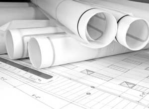 Plano de cabaña de 36 m2 con dos dormitorios