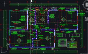 Descargar Plano de casa social completo de 46m2 (.DWG)