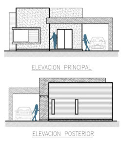 Planos de casa de 1 piso estilo mediterránea (80m2)
