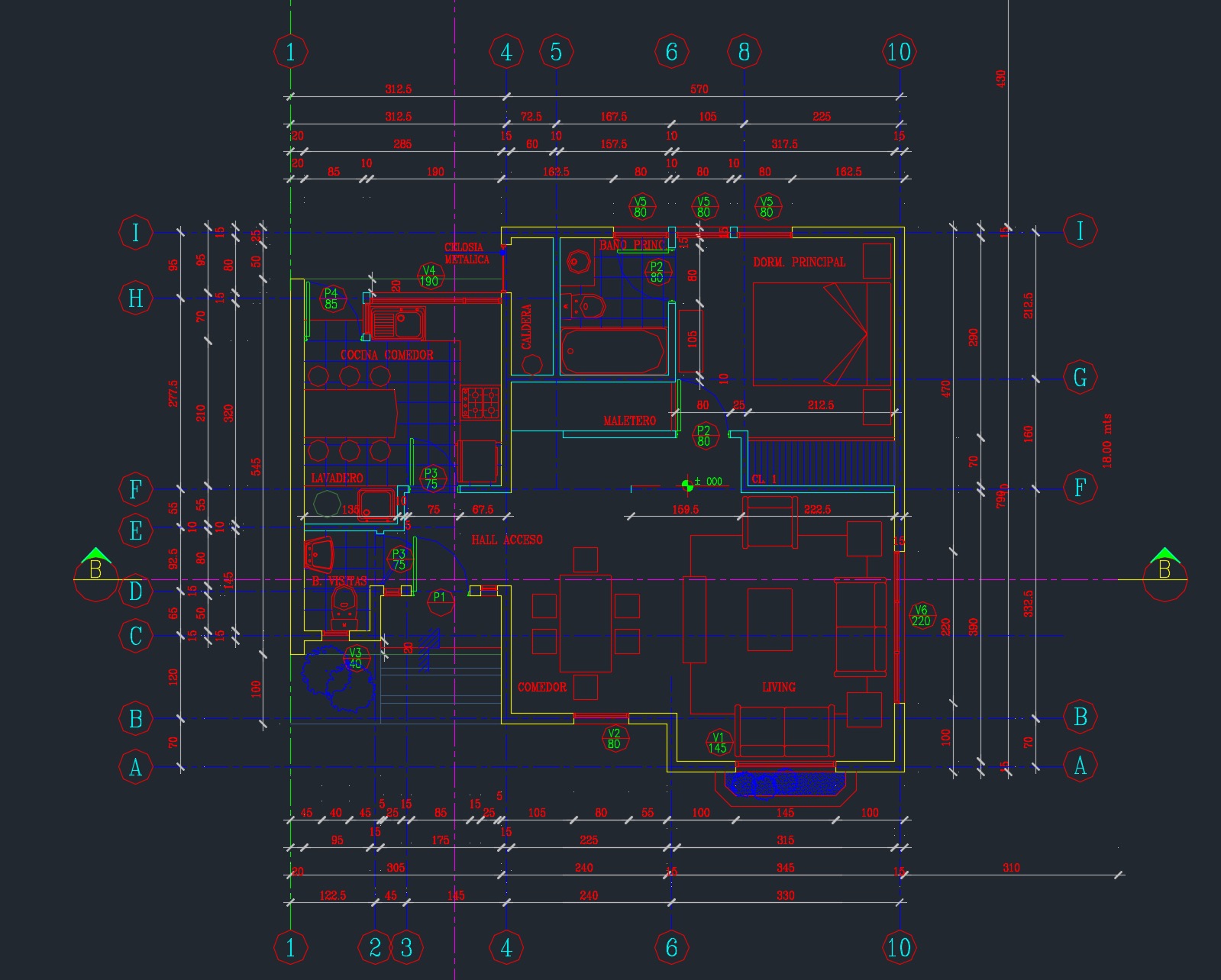 Vista previa del plano de cabaña de 1 piso y 1 dormitorio