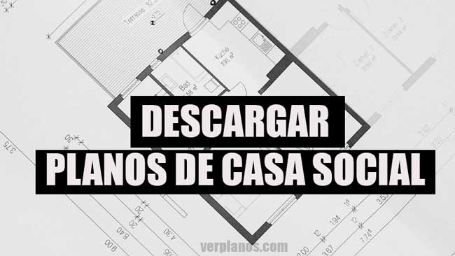 descargar plano de casa social 3 dormitorios