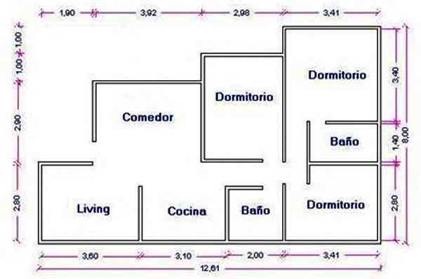 Plano de casa sobre palafitos