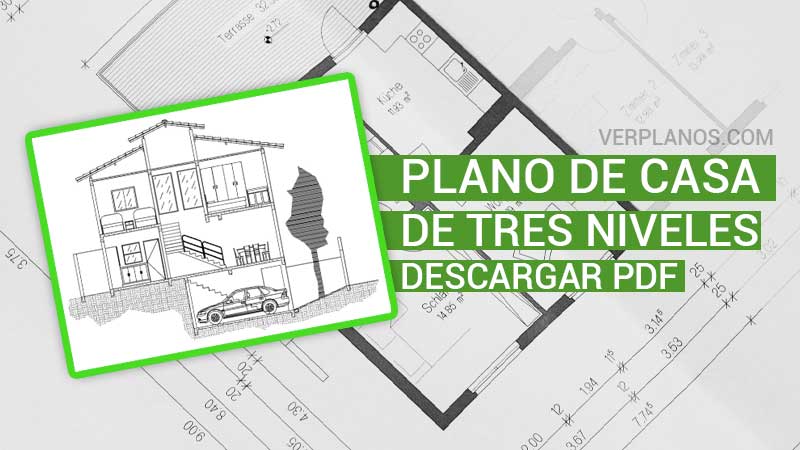 Descargar plano de casa de tres pisos en formato PDF
