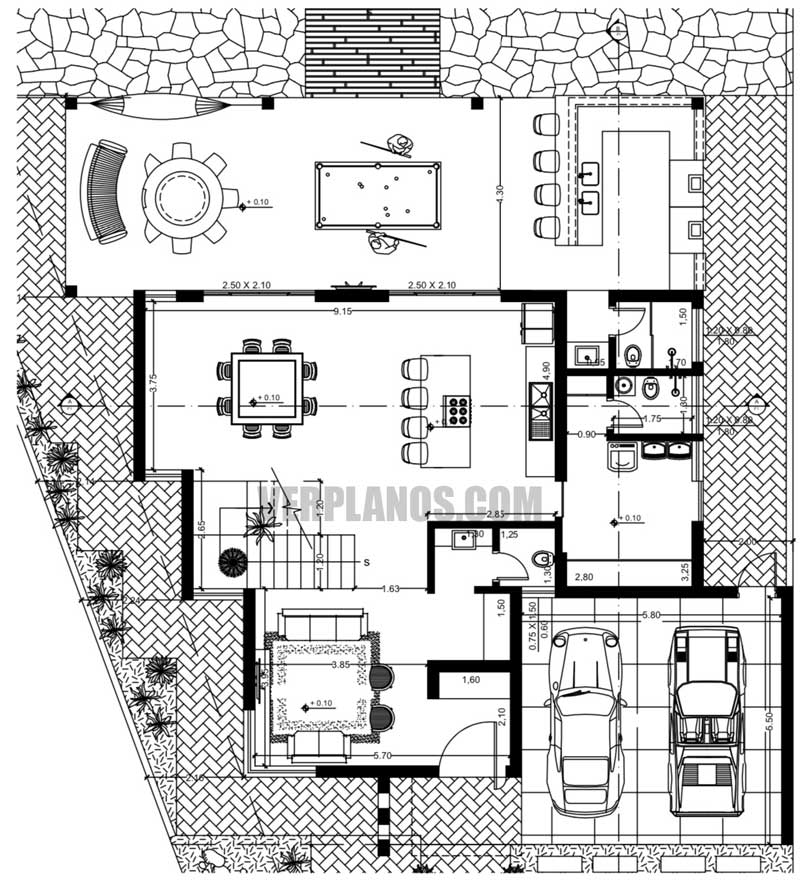 Vista previa del primer piso de este plano de casa