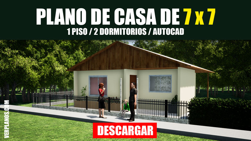Descargar plano de casa prefabricada en Autocad y con medidas