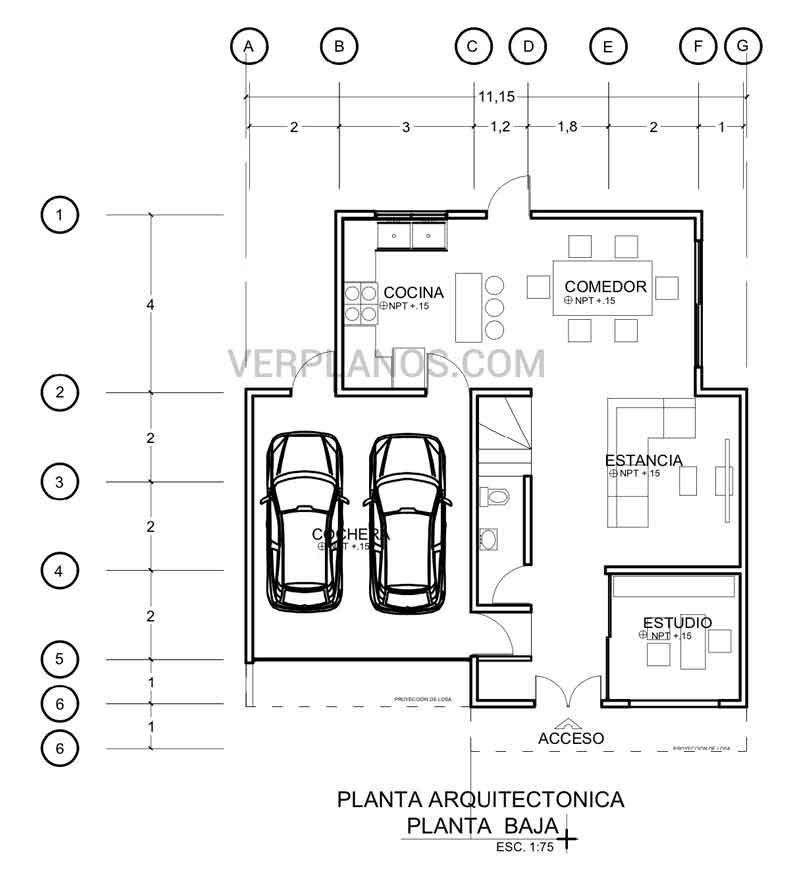 Primer piso plano de casa