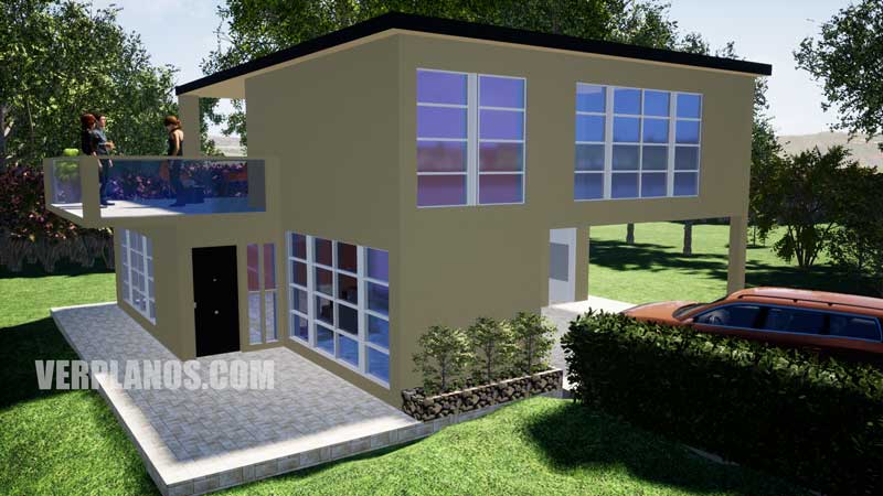 Vista previa fachada plano de casa