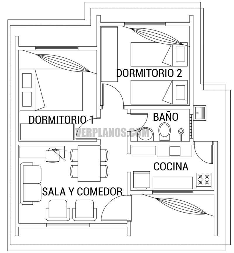 Vista previa plano de casa prefabricada