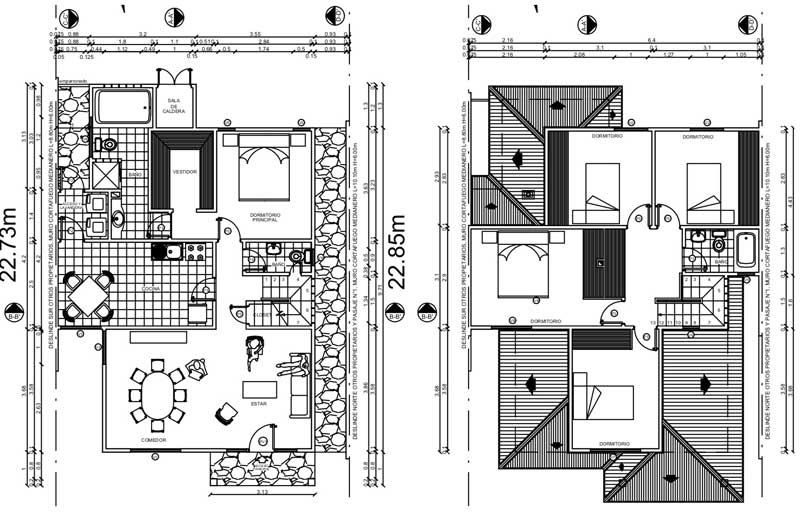 Vista previa de los planos de esta casa de 2 pisos