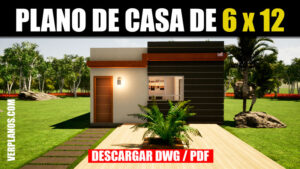 Plano de casa económica con medidas (AutoCAD y PDF)