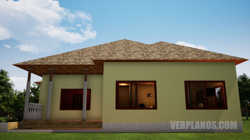 Vista previa plano fachada de casa 1