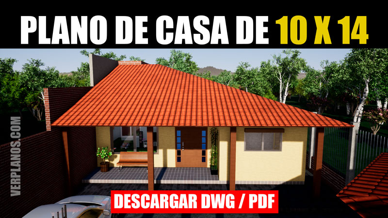 Plano de casa con medidas 3 dormitorios 1 piso autocad pdf dwg