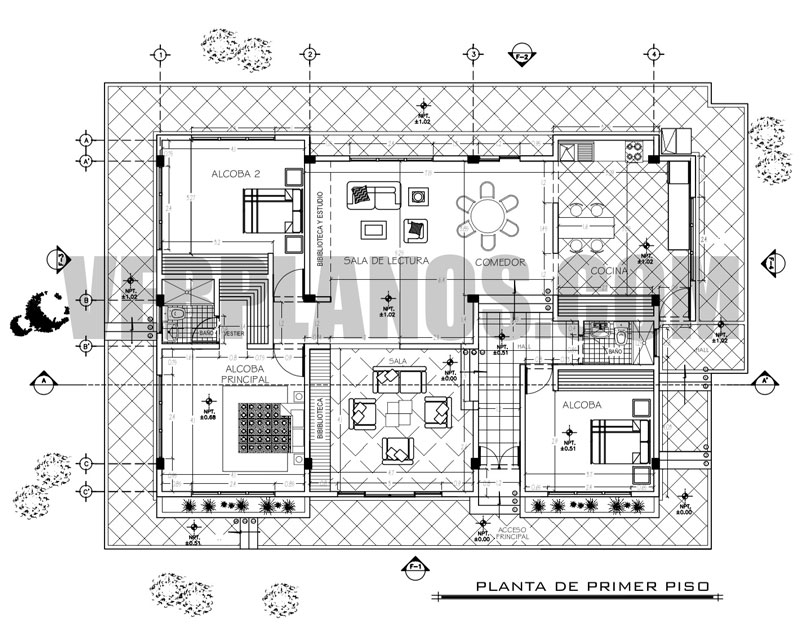 Vista previa del plano de casa de campo
