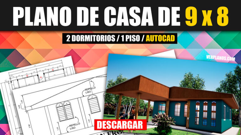 Descargar plano de casa económica para descargar en AutoCAD con medidas gratis