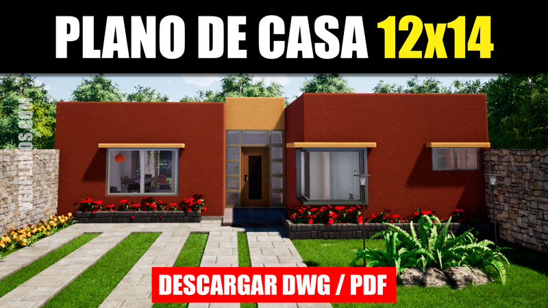 Plano de casa elegante moderno bonita fachada con medidas autocad gratis pdf