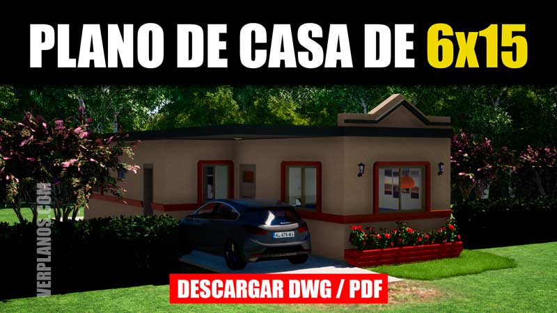 Plano de casa gratis con medidas autocad dwg y pdf descargar gratis