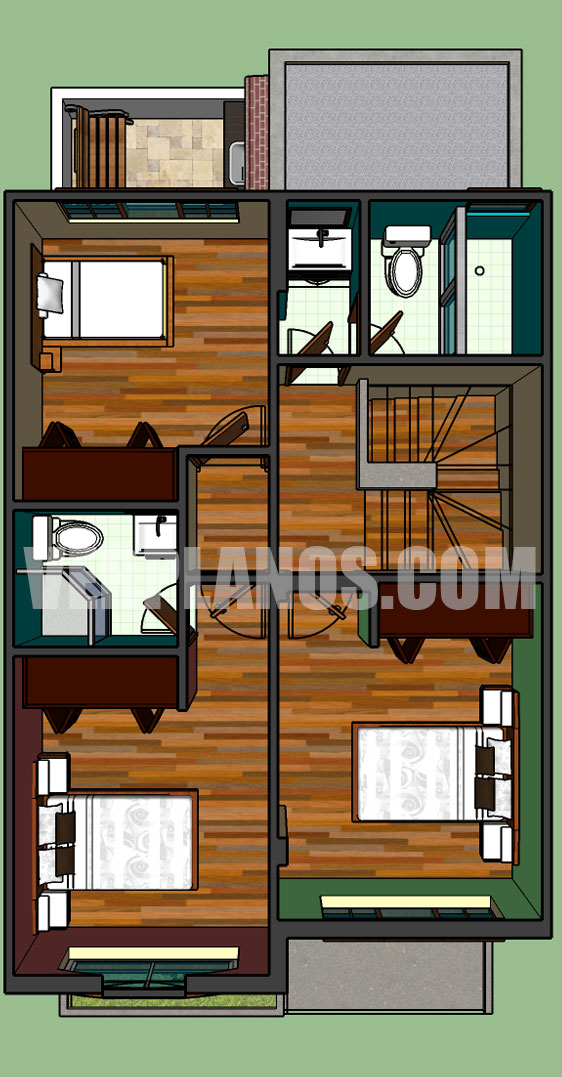 Plano de casa segundo piso