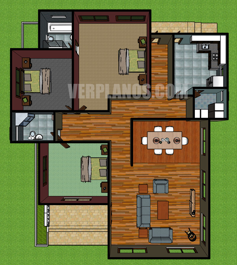 vista previa plano de casa