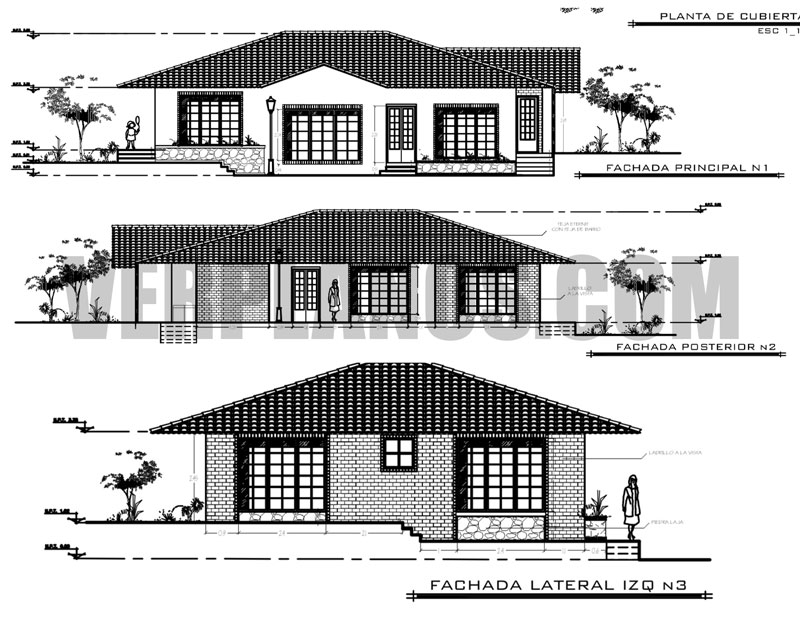 Vista previa de sus fachadas