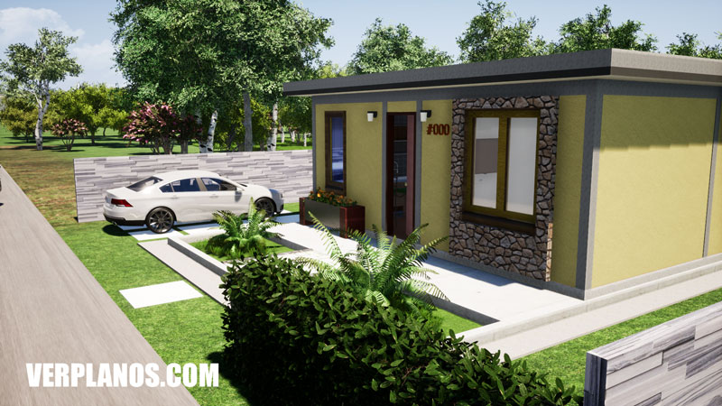 vista previa fachada plano de casa