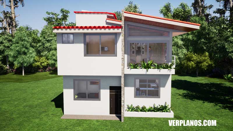 Vista previa fachada plano de casa