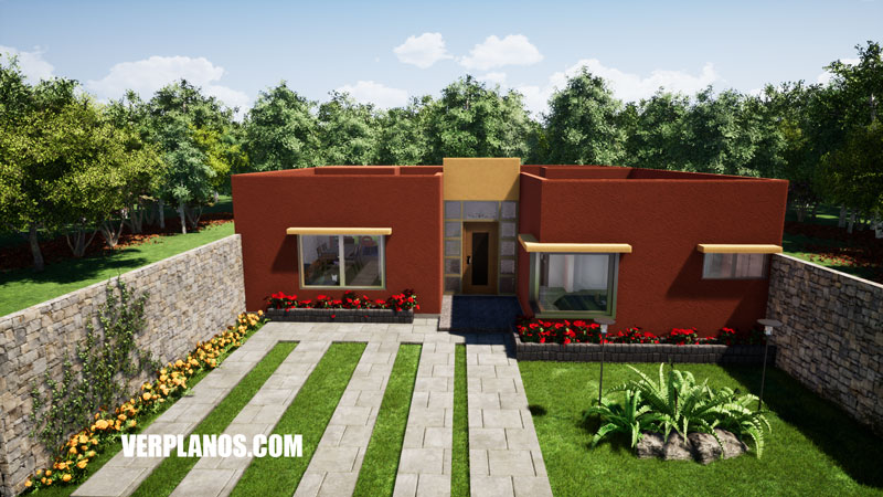 Vista previa fachada plano de casa