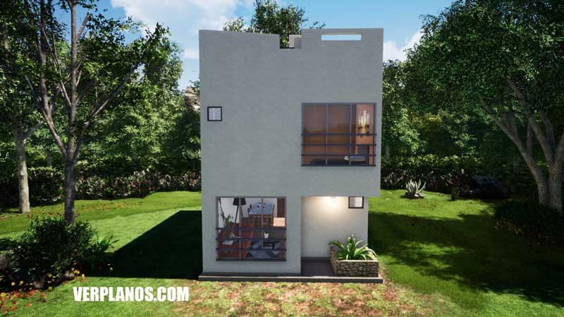 Vista previa fachada plano de casa