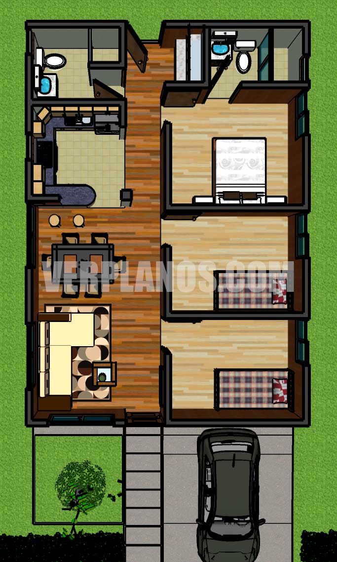 Vista previa plano de casa en planta