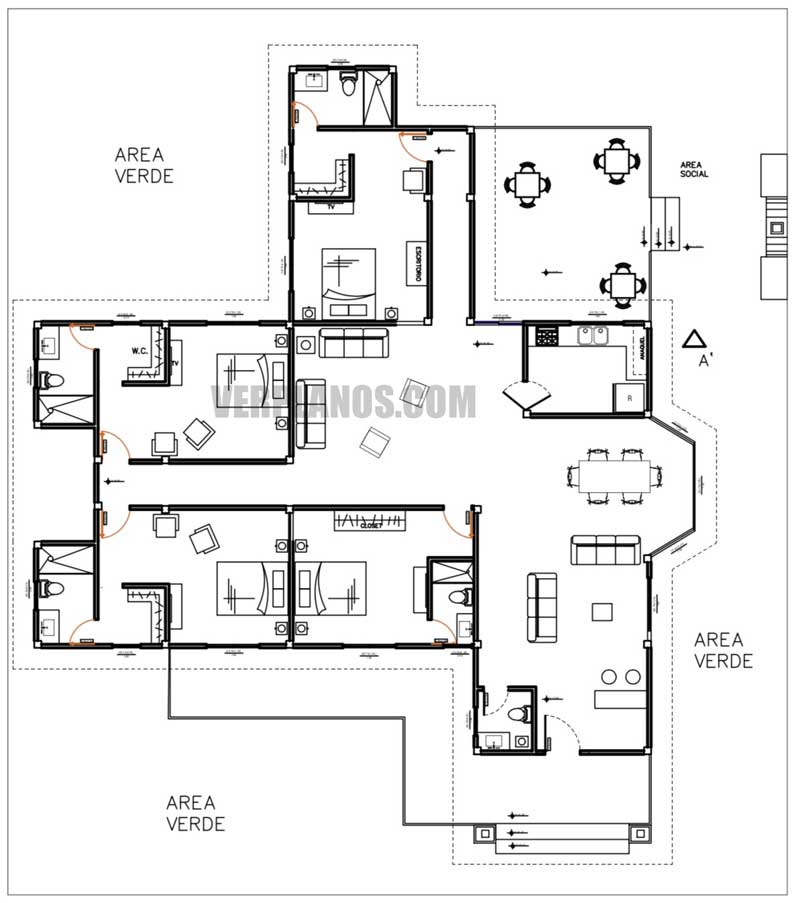 Vista previa plano de casa