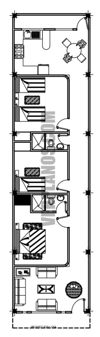 Vista previa plano de casa vista en planta