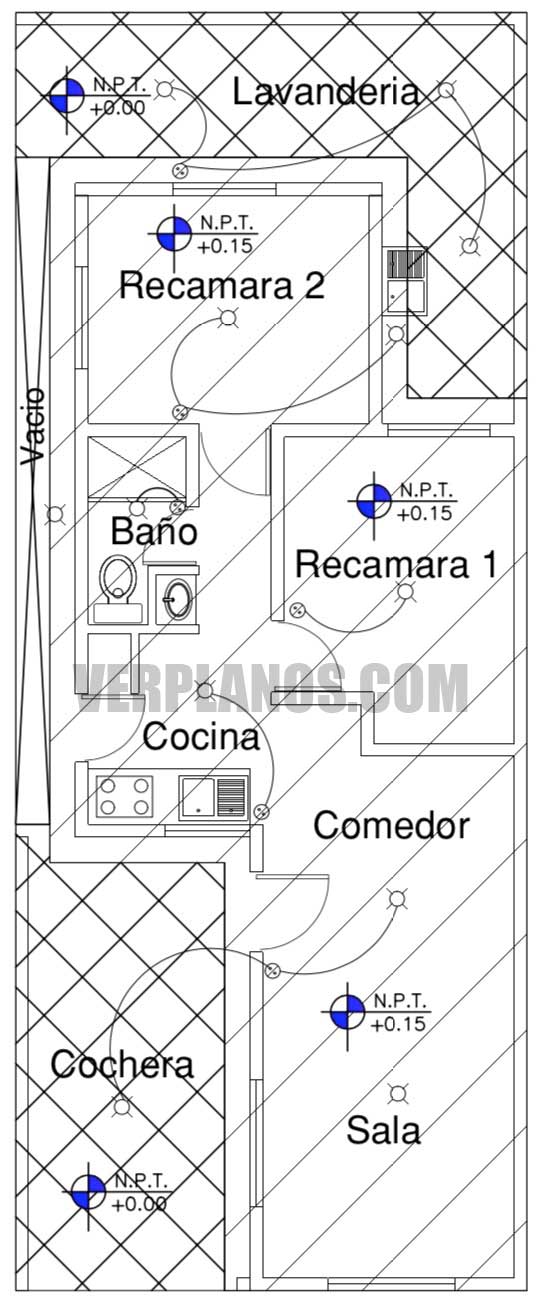 Vista previa plano de casa vista en planta