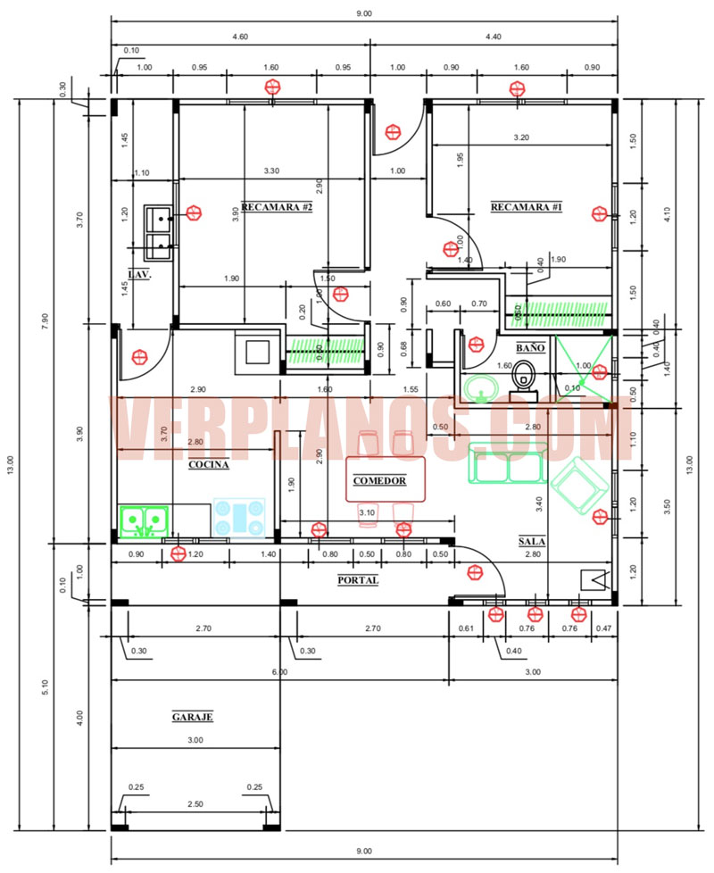 Vista previa plano de casa económica