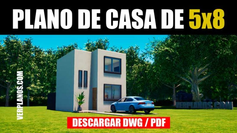 Planos de casa de 2 pisos con medidas dwg para descargar gratis