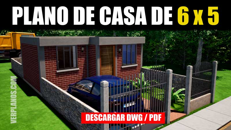 Plano de casa economica con medidas dwg pdf