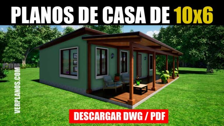 Planos de casa económica con medidas dwg gratis