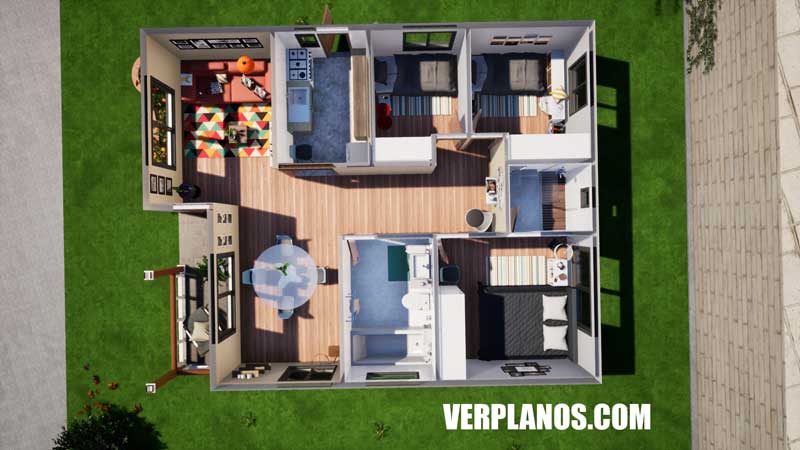 Vista previa plano de casa en planta