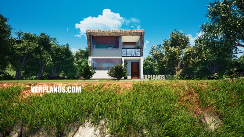 Vista previa fachada plano de casa