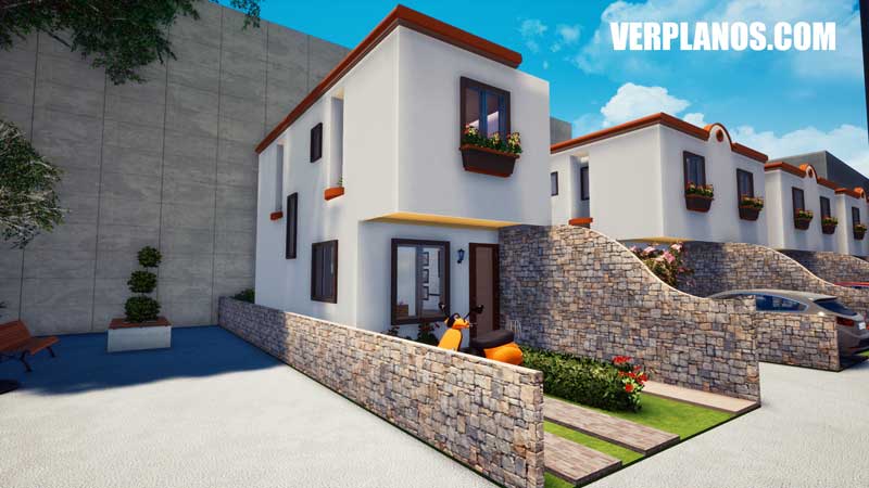 vista previa fachada plano de casa