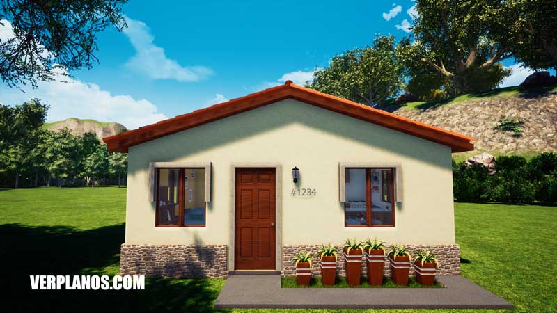 vista previa fachada plano de casa