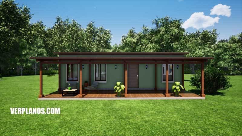 Vista previa plano de casa fachada