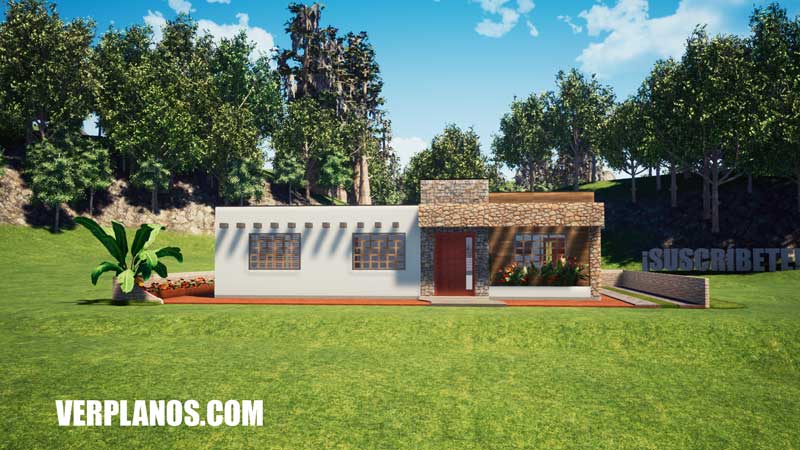 Vista previa fachada plano de casa grande