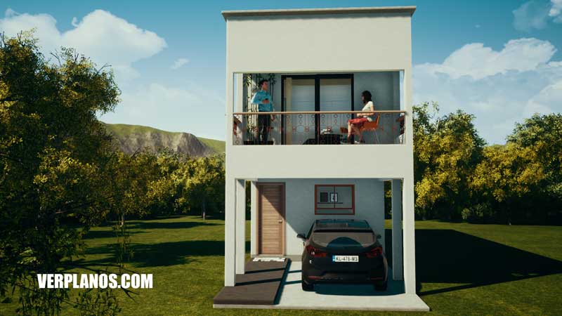 Vista previa fachada plano de casa