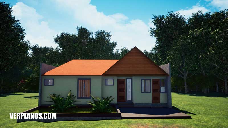 Vista previa fachada plano de casa