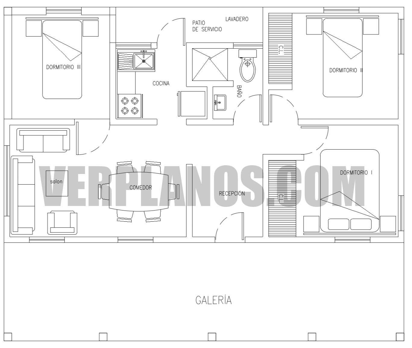 Vista previa plano de casa