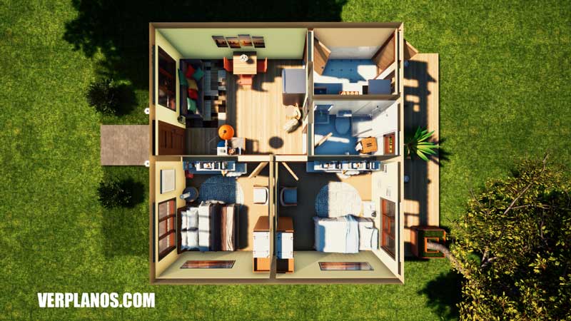 Vista previa plano de casa en planta