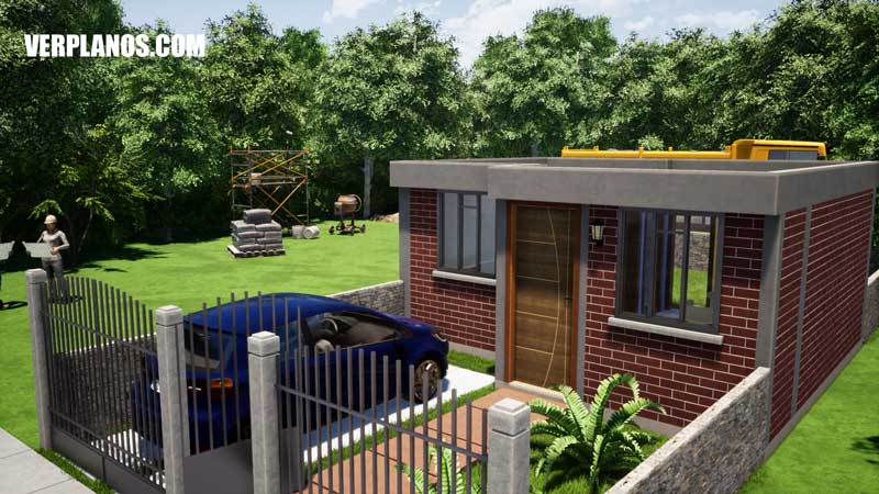 Vista previa fachada plano de casa