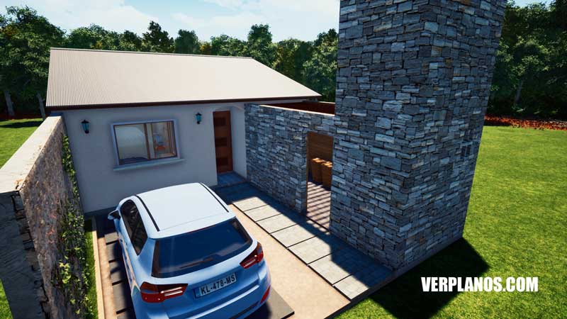 vista previa fachada plano de casa