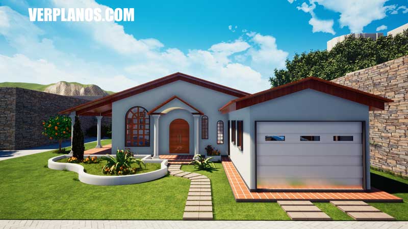 Vista previa fachada plano de casa