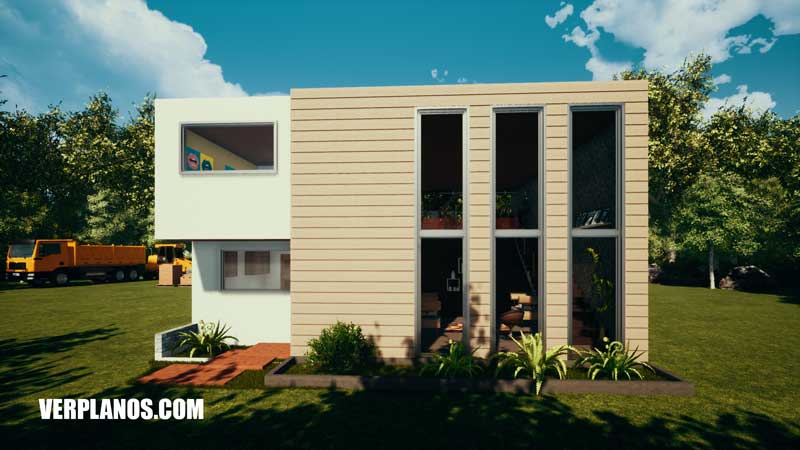 Vista previa fachada plano de casa