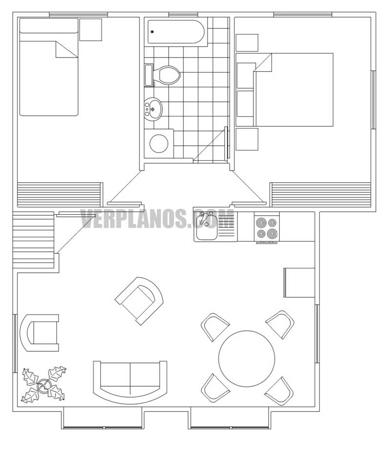 vista previa plano de casa primer piso